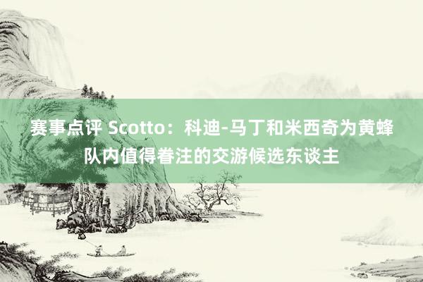 赛事点评 Scotto：科迪-马丁和米西奇为黄蜂队内值得眷注的交游候选东谈主